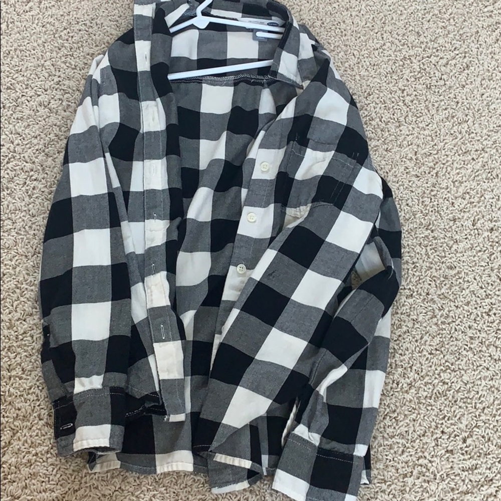 black and white flannel